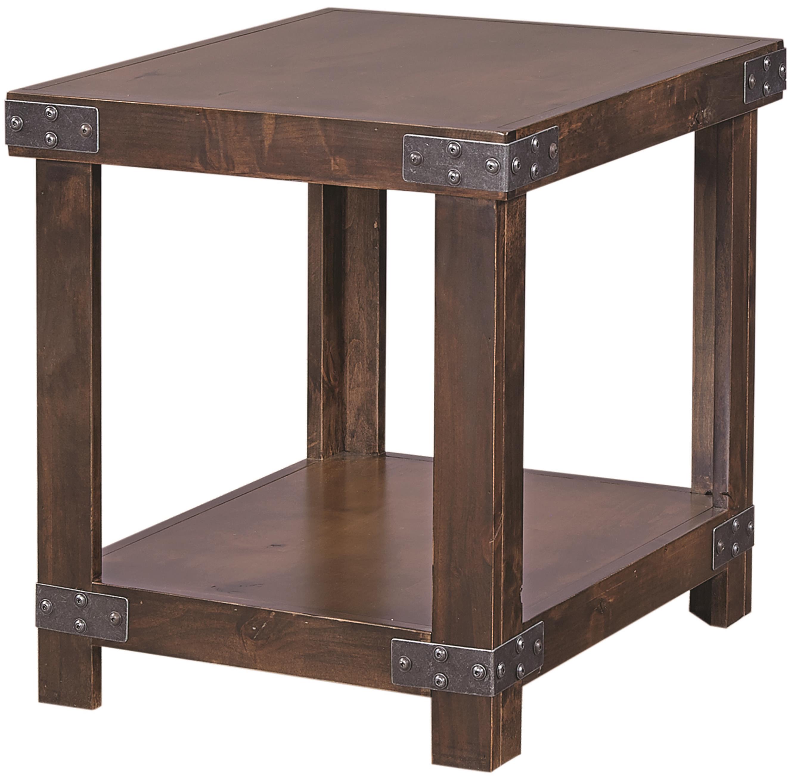 Aspenhome Industrial End Table with Shelf Belfort Furniture End Tables